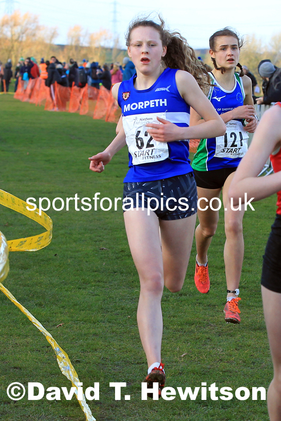Womens under-17s 2022 Northern Cross Country Champs., Pontefract. Photo: David T. Hewitson/Sports for All Pics